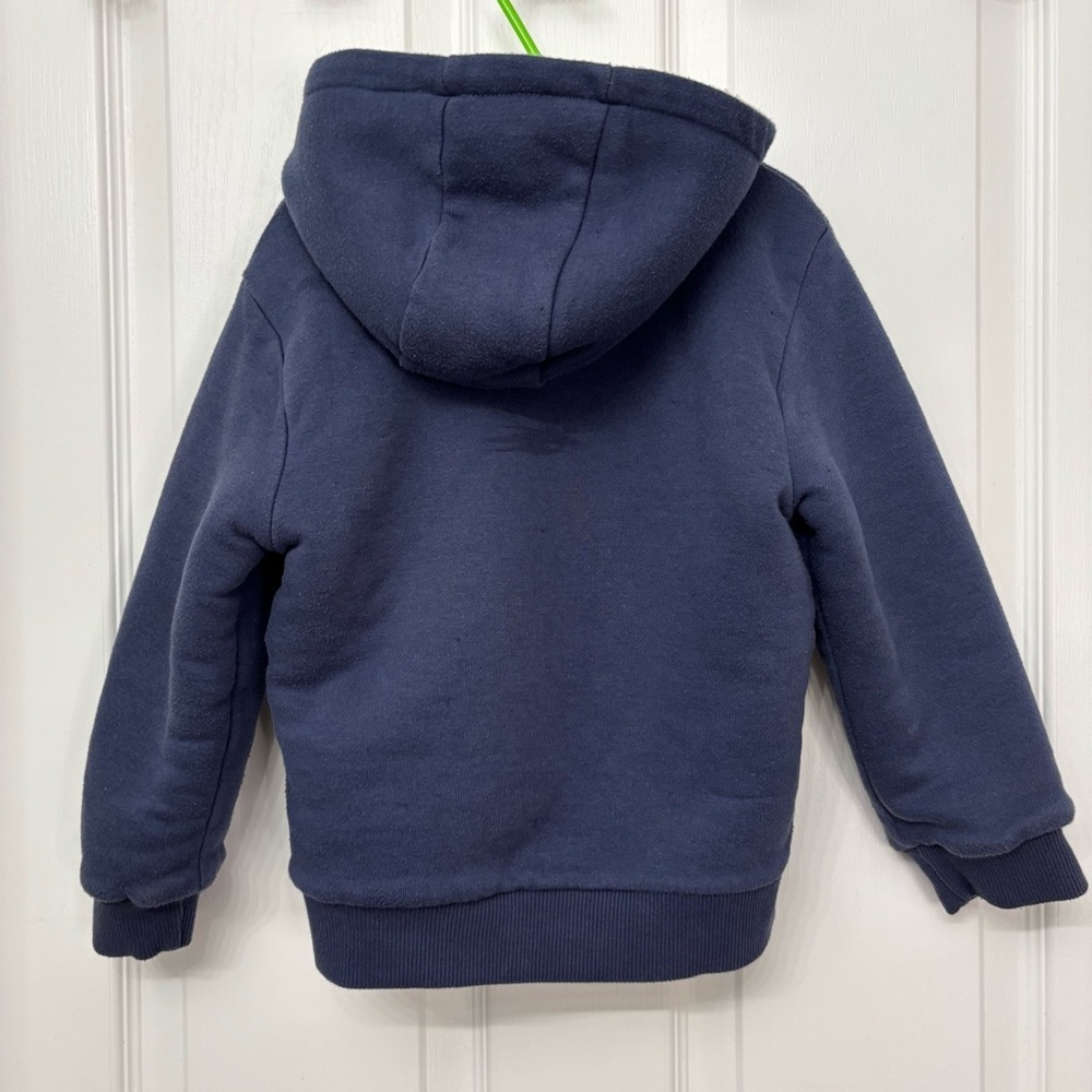 Navy & Cream Marvel Sherpa-Lined Zip Hoodie | Kids 4T - Picture 2 of 9